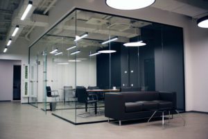 Цельностеклянная офисная противопожарная перегородка / серия FRM5286